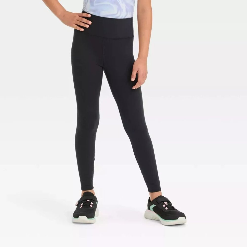 All in Motion Girls' Everyday Soft Leggings - Black XS